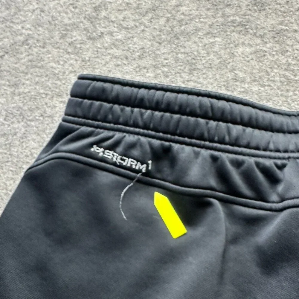 Under Armour Sweatpants Men 2XL XXL Black Relaxed ColdGear Insulated Water Repel_12